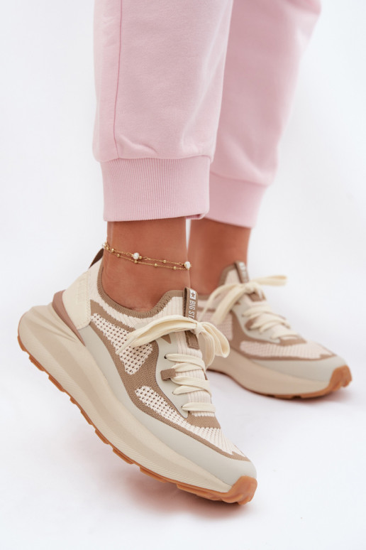 tenisky Dámske Big Star TT274571 HI-POLY SYSTEM béžová