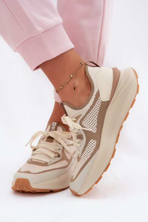 tenisky Dámske Big Star TT274571 HI-POLY SYSTEM béžová