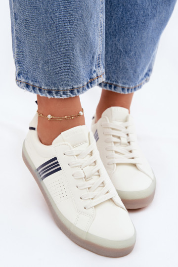 Eko Kožené Tenisky model obuvi Dámske Big Star TT274306 biela farba