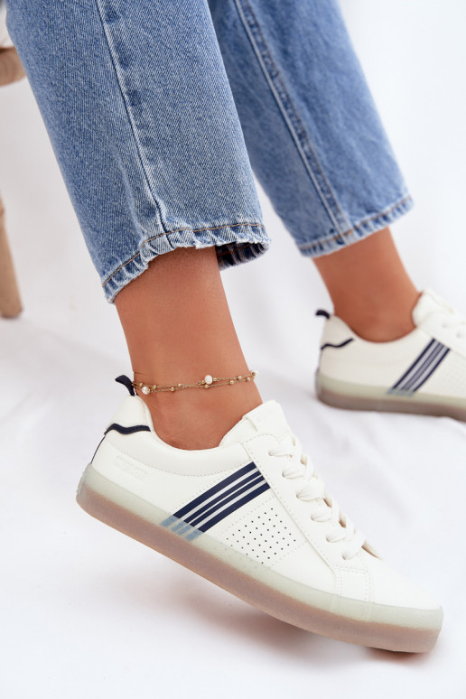 Eko Kožené Tenisky model obuvi Dámske Big Star TT274306 biela farba