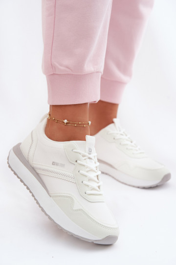 Dámske športové topánky s platformou Big Star TT274279 bielej farby