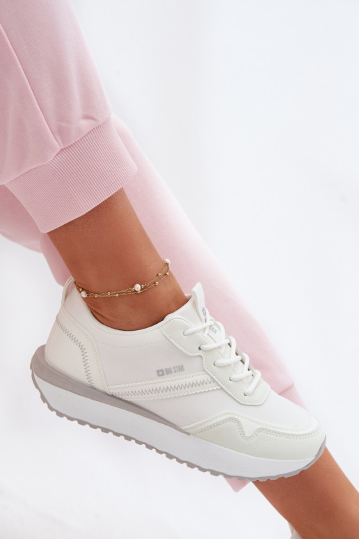 Tenisky model obuvi Dámske s platformou Big Star TT274279 biela farba