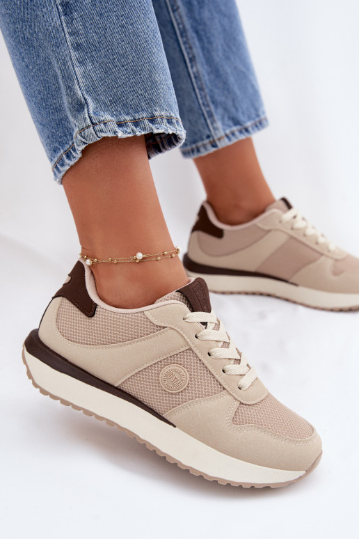 Tenisky model obuvi Dámske s platformou Big Star TT274275 béžová