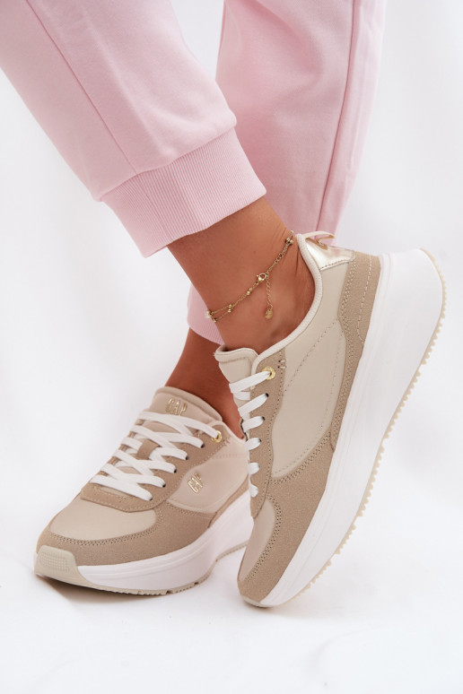 Tenisky model obuvi Dámske s platformou GAP PENELOPE GPIN6155300049 béžová