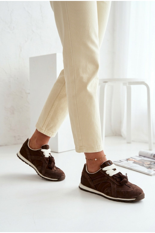 zo semišu Tenisky model obuvi Dámske Vinceza 86427 CzekoladoIne