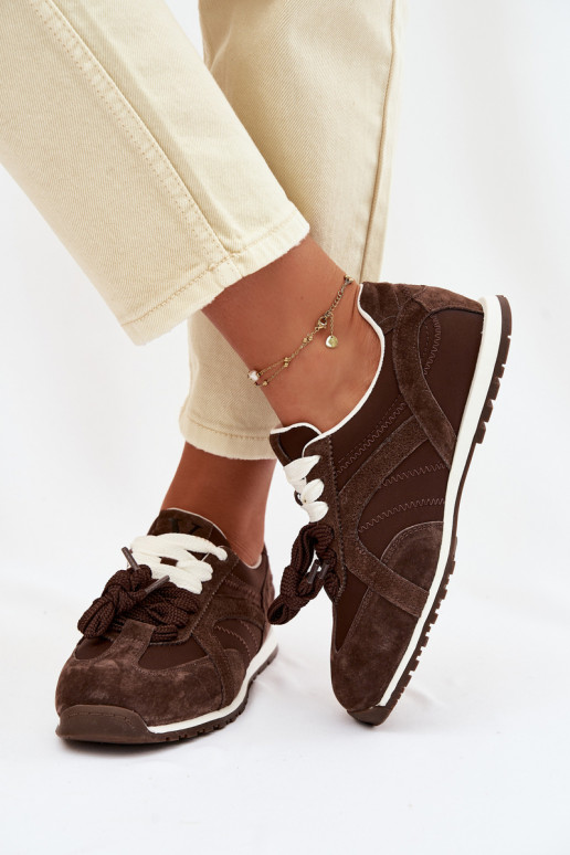 zo semišu Tenisky model obuvi Dámske Vinceza 86427 CzekoladoIne