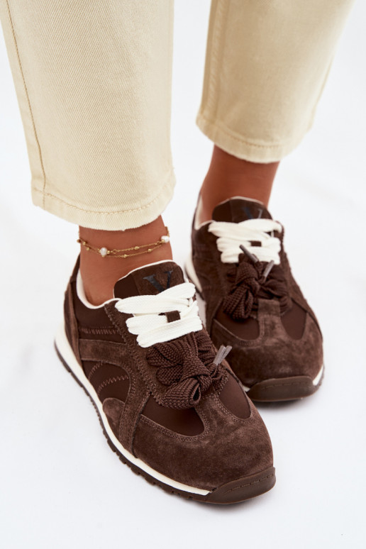 zo semišu Tenisky model obuvi Dámske Vinceza 86427 CzekoladoIne