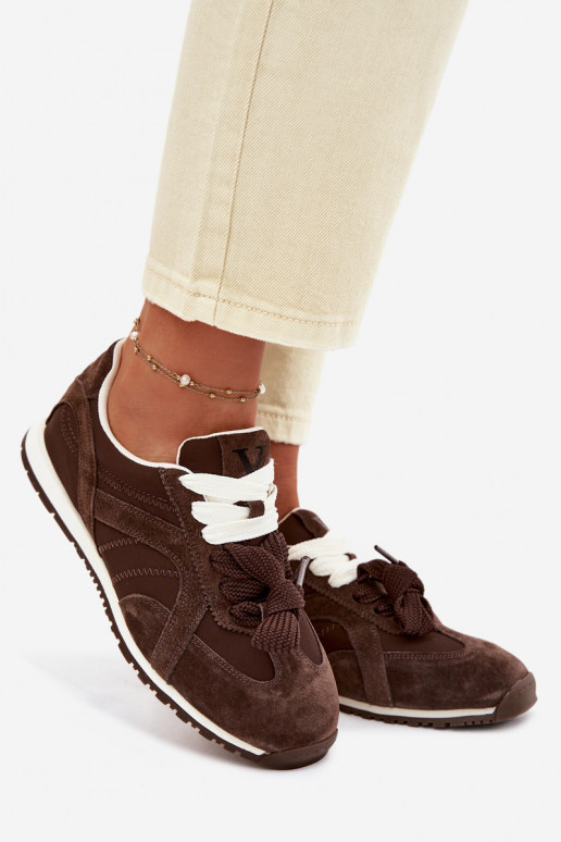 zo semišu Tenisky model obuvi Dámske Vinceza 86427 CzekoladoIne