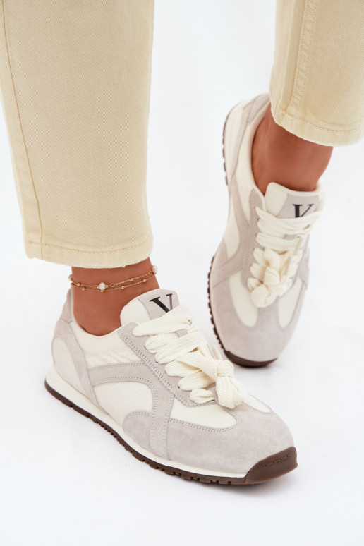 zo semišu Tenisky model obuvi Dámske Vinceza 86427 sivá