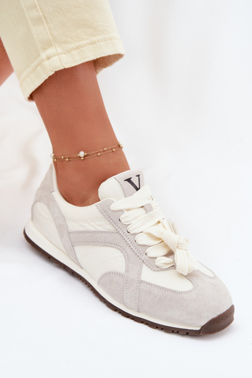 zo semišu Tenisky model obuvi Dámske Vinceza 86427 sivá