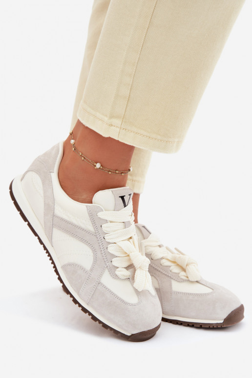 zo semišu Tenisky model obuvi Dámske Vinceza 86427 sivá