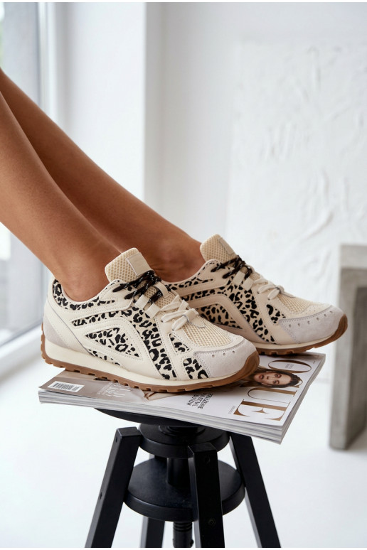 Kožené zo semišu Tenisky model obuvi Dámske Big Star TT274549 béžová