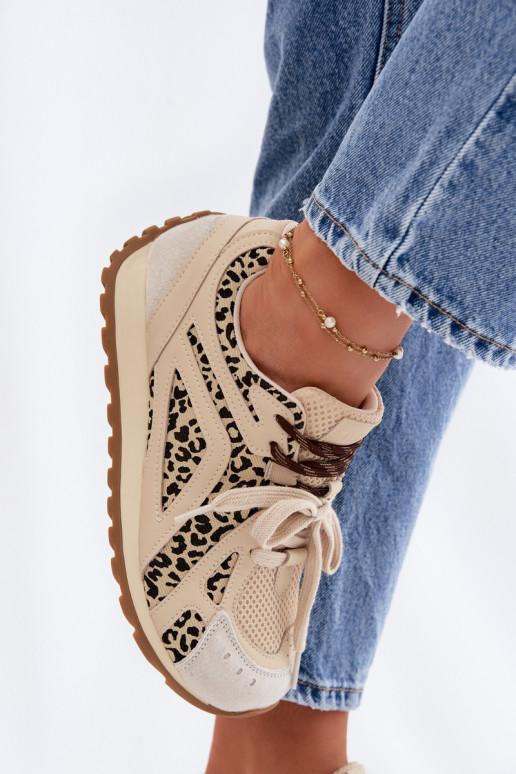 Kožené zo semišu Tenisky model obuvi Dámske Big Star TT274549 béžová