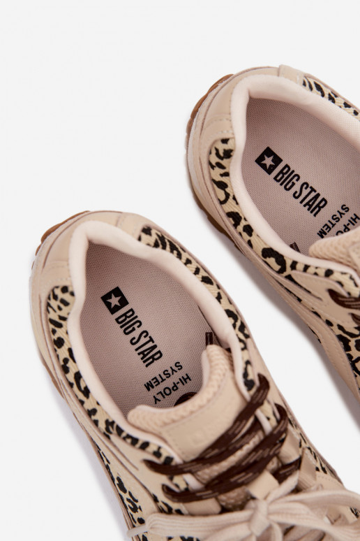 Kožené zo semišu Tenisky model obuvi Dámske Big Star TT274549 béžová
