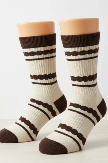 Pieskové ponožky s hnedými...