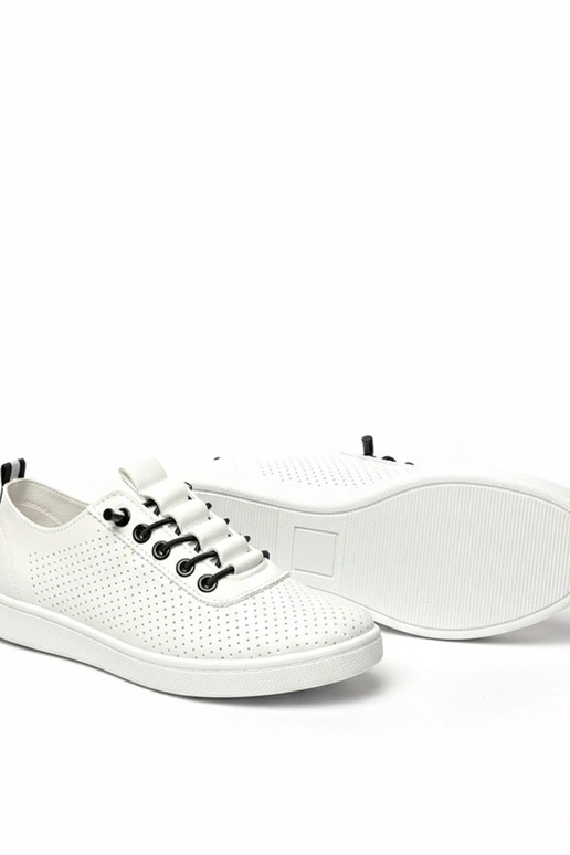 Biele vyberateľné perforované tenisky...