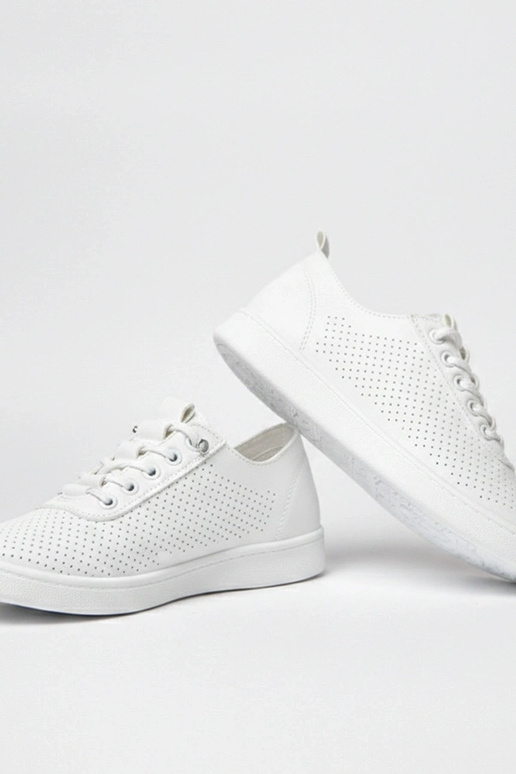 Biele vyberateľné perforované tenisky...