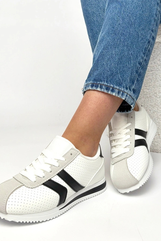 Bielo-čierne športové tenisky Camille