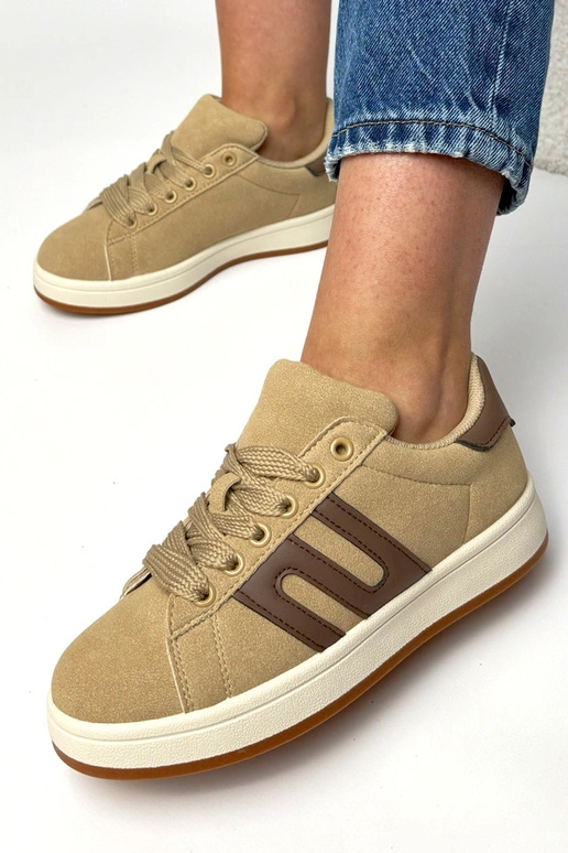 Tmavo pieskové každodenné tenisky...