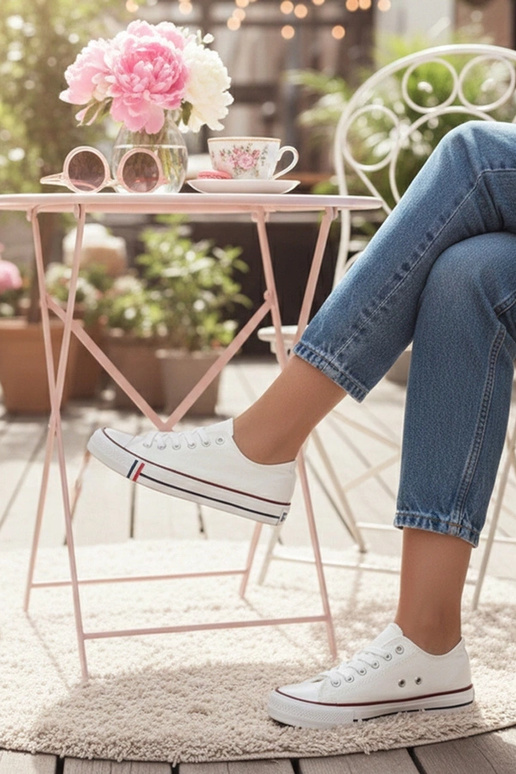 Biele každodenné tenisky Manon