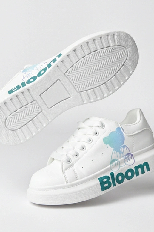 Biele tenisky s platformou a...