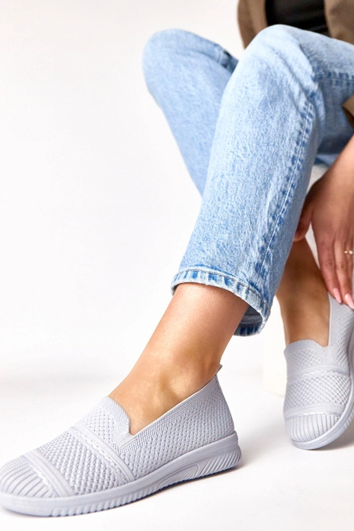 Šedé nazúvacie textilné tenisky Noémie