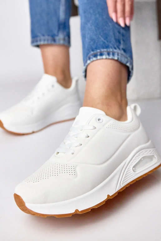 Biele tenisky s hrubou podrážkou Sylvie