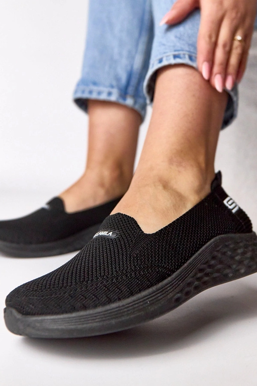 Čierne textilné tenisky Zoe