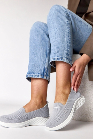 Sivé textilné tenisky Zoe