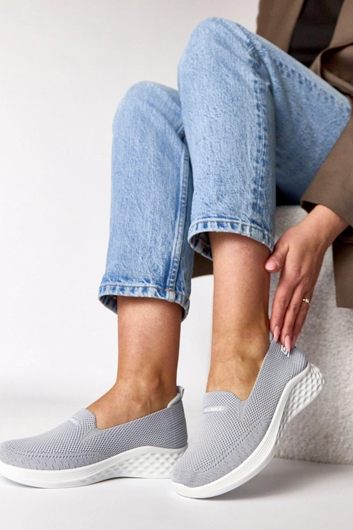 Sivé textilné tenisky Zoe