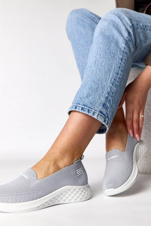 Sivé textilné tenisky Zoe