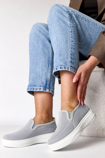 Sivé textilné tenisky na... 2