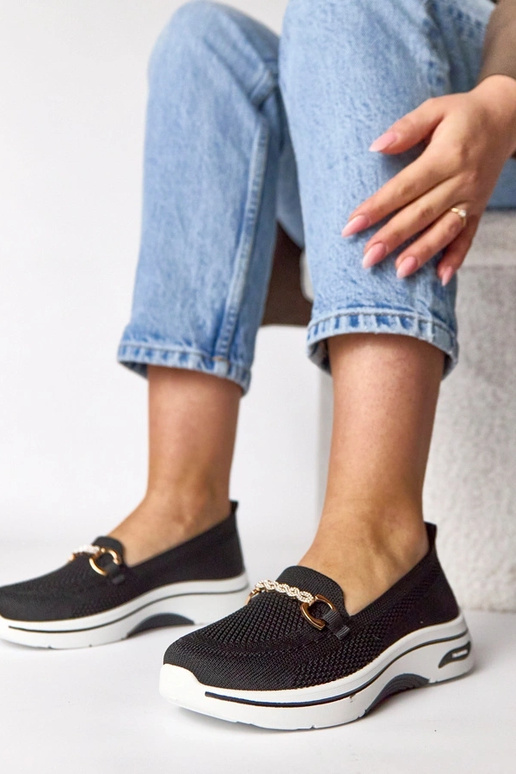 Čierne textilné tenisky so zirkónmi...