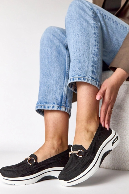 Čierne textilné tenisky so zirkónmi...