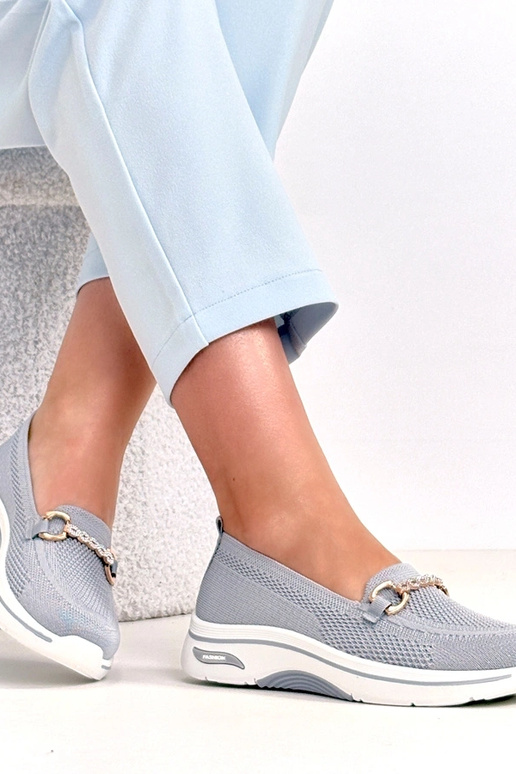 Sivé textilné tenisky so zirkónmi Gisele