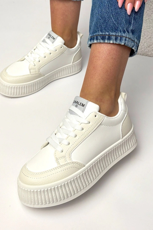 Biele tenisky na platforme Solange