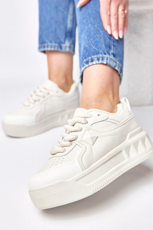 Pieskové tenisky s platformou Alessandra