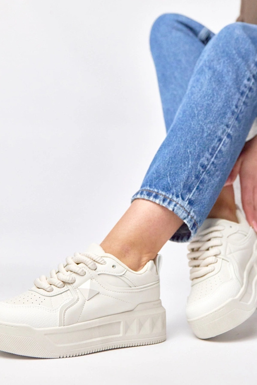 Pieskové tenisky s platformou Alessandra