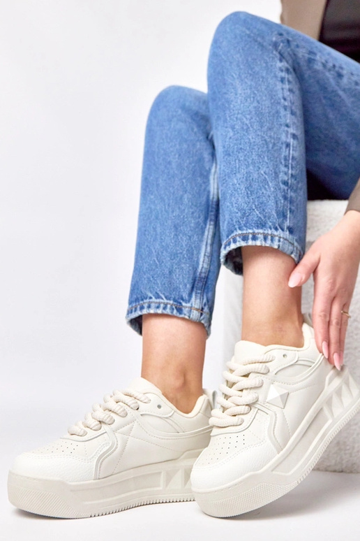 Pieskové tenisky s platformou Alessandra