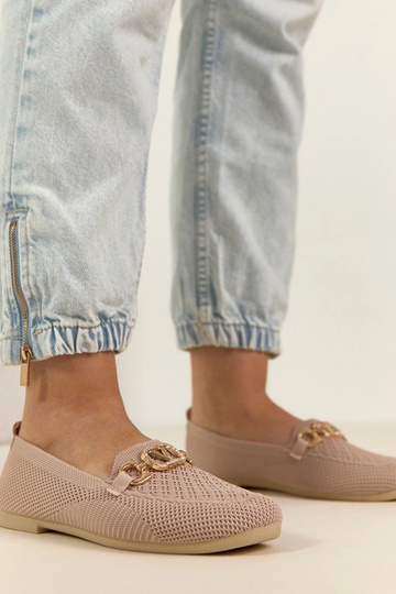 Ružové textilné mokasíny so...