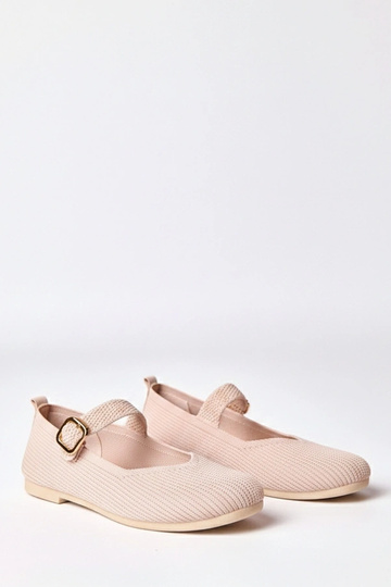 Ružové textilné baleríny s...