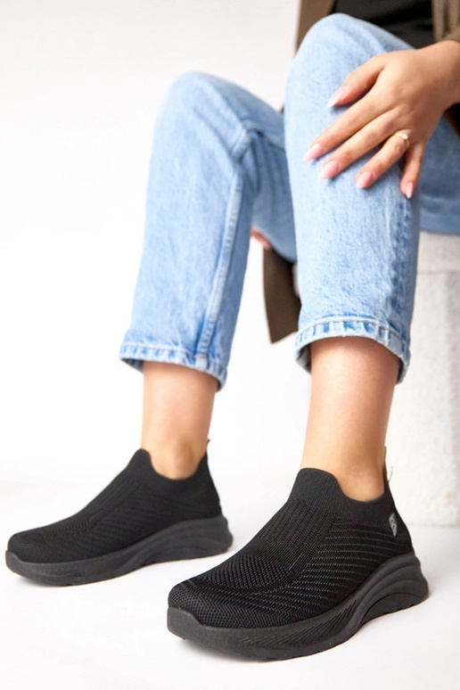 Čierne textilné tenisky Gaia