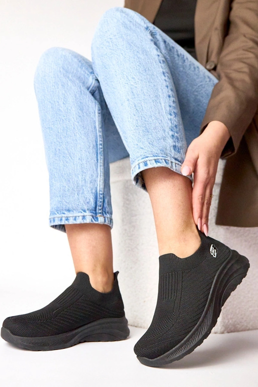 Čierne textilné tenisky Gaia