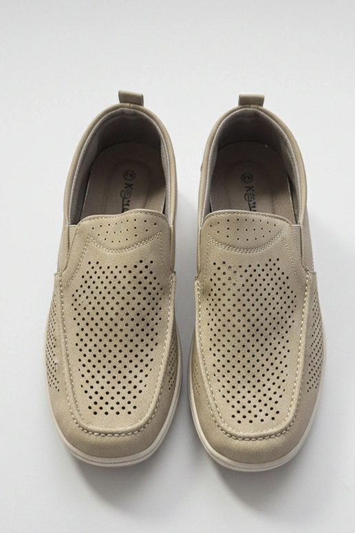 Pieskové perforované pánske mokasíny...