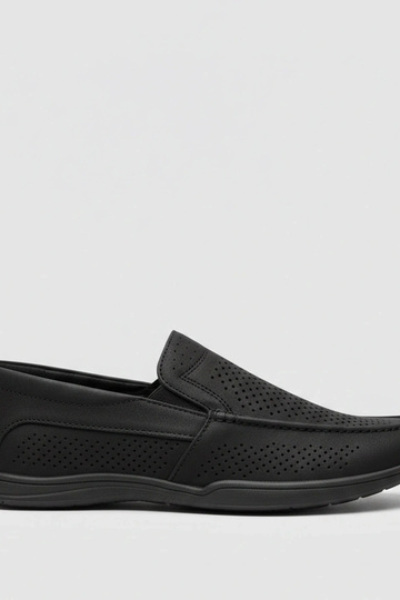 Čierne perforované pánske... 2