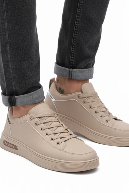 Pieskové pánske tenisky s elastickými...