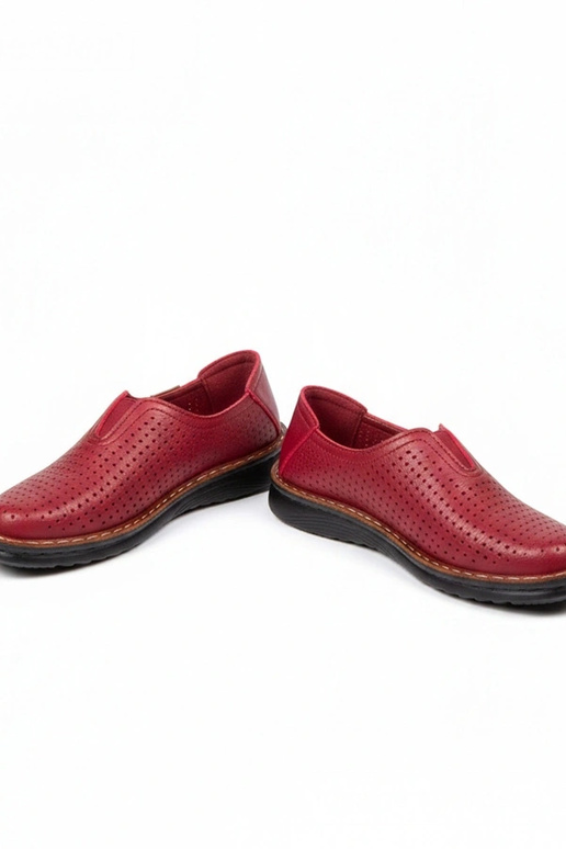 Vínové perforované poltopánky Rosa