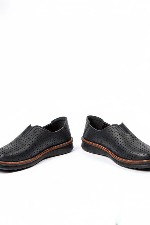 Čierne perforované poltopánky Rosa