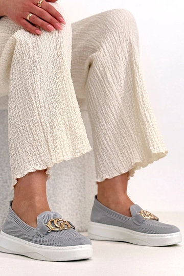 Sivé textilné tenisky s...