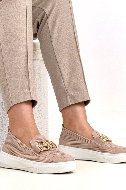 Ružové textilné tenisky s prackou...